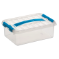 BOITE DE RANGEMENT 4L 30X20X10CM TRANSP. BLEU