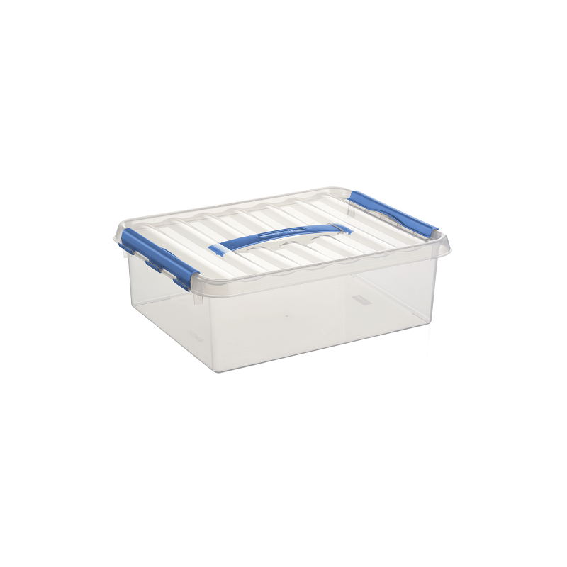 BOITE DE RANGEMENT 10L 40X30X11CM TRANSP. BLEU