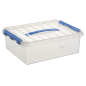 BOITE DE RANGEMENT 10L 40X30X11CM TRANSP. BLEU