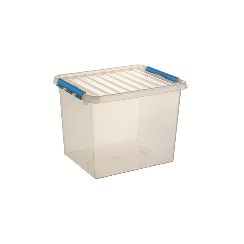 BOITE DE RANGEMENT 52L 50X40X38CM TRANSP. BLEU