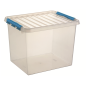 BOITE DE RANGEMENT 52L 50X40X38CM TRANSP. BLEU