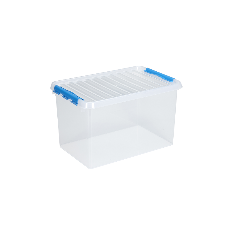 BOITE DE RANGEMENT 62L 60X40X34CM TRANSP. BLEU