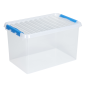 BOITE DE RANGEMENT 62L 60X40X34CM TRANSP. BLEU