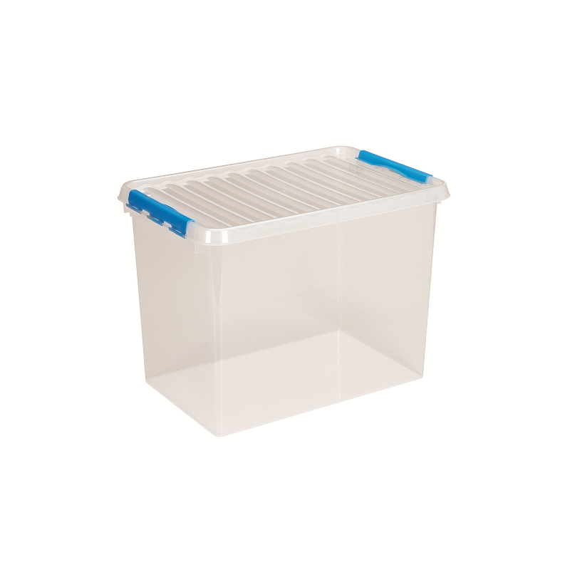 BOITE DE RANGEMENT 72L 60X40X42CM TRANSP. BLEU