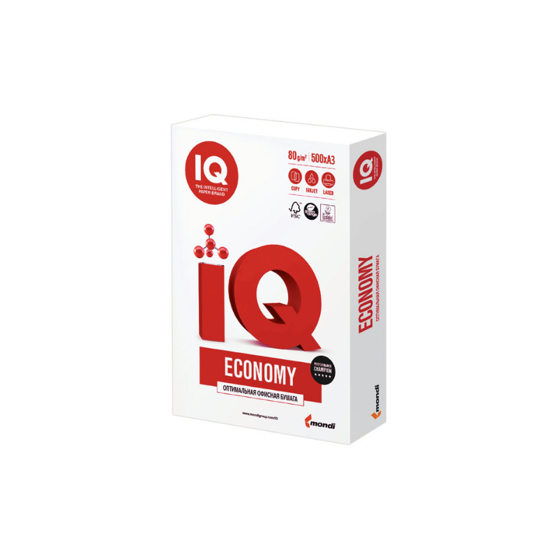 PAPIER REPRO IQ ECONOMY BLANC A3 80G 500FLS