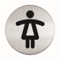 PICTO ROND DURABLE FEMME Ø 83MM ARGENT MET.