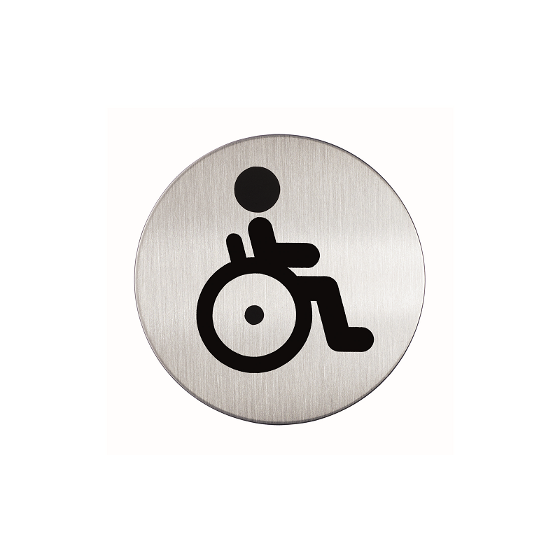 PICTO ROND DURABLE HANDICAP Ø 83MM ARGENT MET.