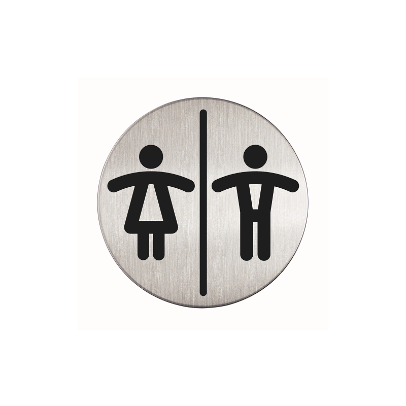 PICTO ROND DURABLE FEMME/HOMME Ø 83MM ARGENT MET.