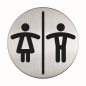 PICTO ROND DURABLE FEMME/HOMME Ø 83MM ARGENT MET.
