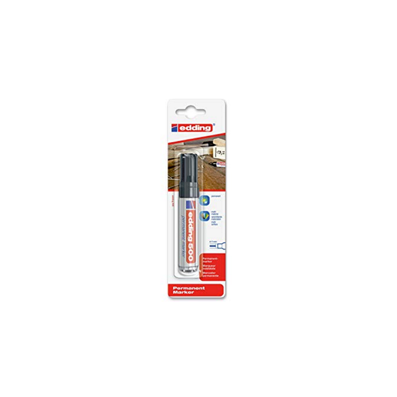 MARQUEUR PER. EDDING 500 2-7MM NOIR POINTE BISEAUTEE BLISTER