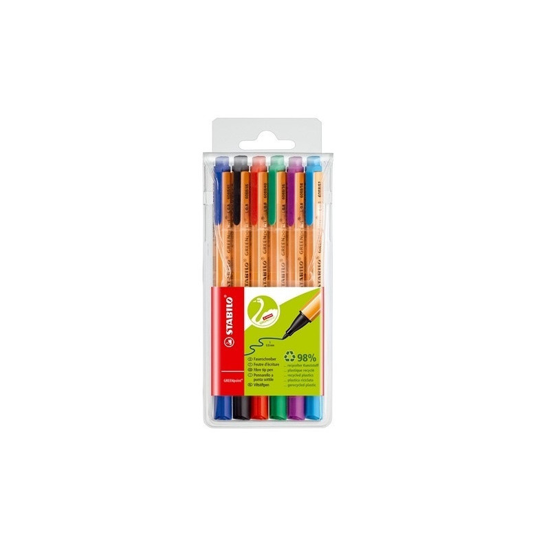 FEUTRE ECRIT. STABILO GREENPOINT 6PCS
