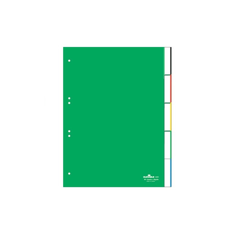 INTERCAL. A4 NEUTRES PLAST. 5 ONGLETS VERT DURABLE