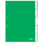 INTERCAL. A4 NEUTRES PLAST. 5 ONGLETS VERT DURABLE