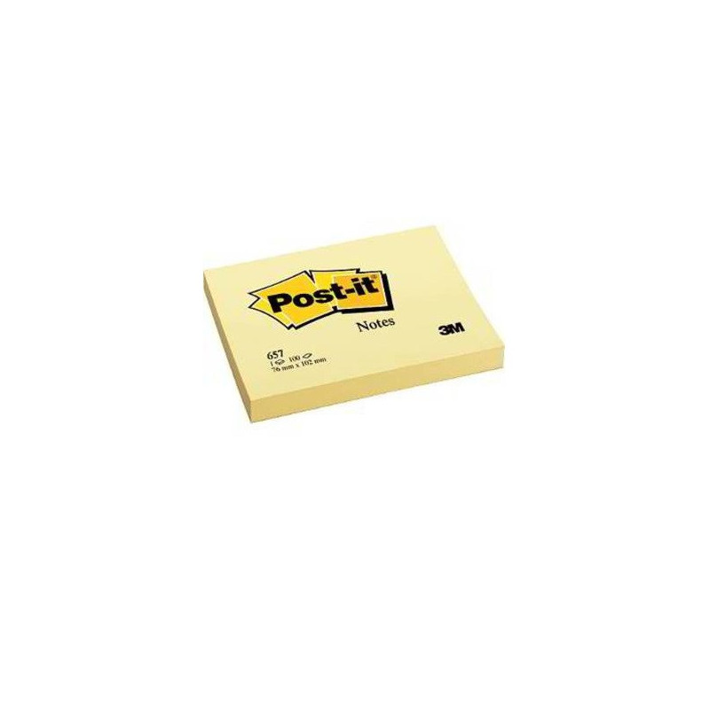 NOTES ADHES. 76X102MM POST-IT JAUNE