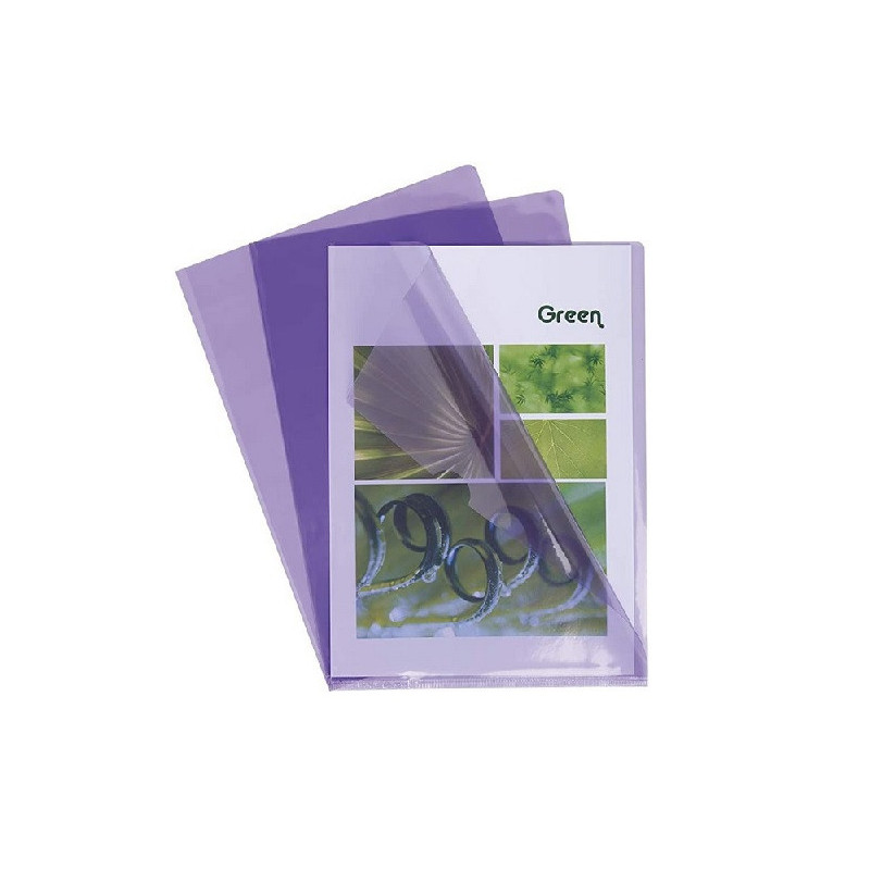 CHEMISE PLAST. A4 TRANSP. EXACOMPTA CRISTAL VIOLET 100PCS