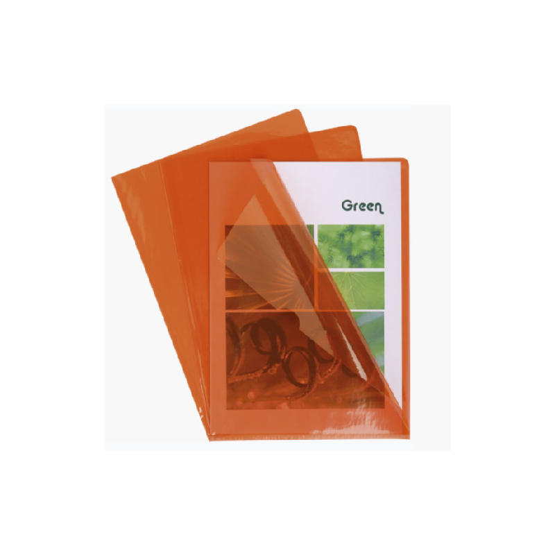 CHEMISE PLAST. A4 TRANSP. EXACOMPTA CRISTAL ORANGE 100PCS