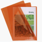 CHEMISE PLAST. A4 TRANSP. EXACOMPTA CRISTAL ORANGE 100PCS