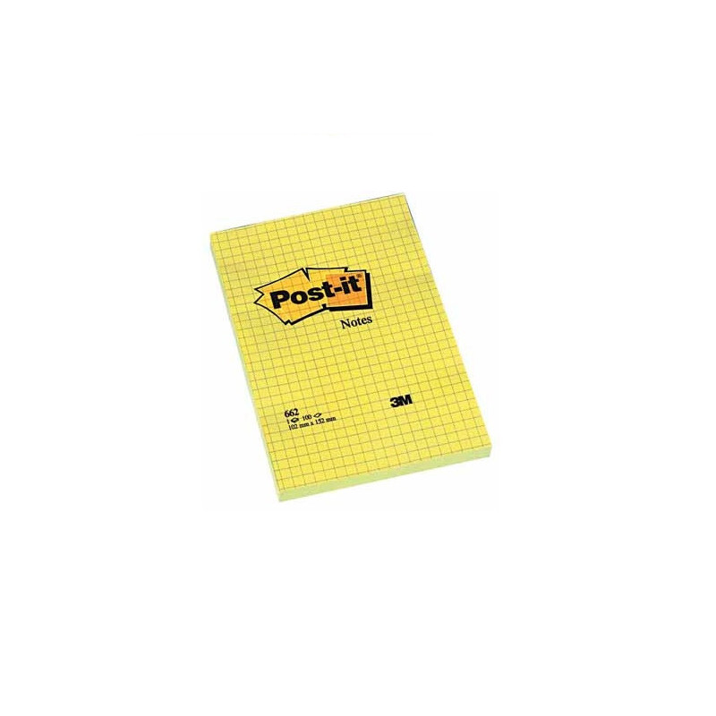 NOTES ADHES. 102X152MM POST-IT QUAD. JAUNE