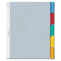 INTERCAL. A4 NEUTRES PLAST. 5 ONGLETS COUL. DURABLE