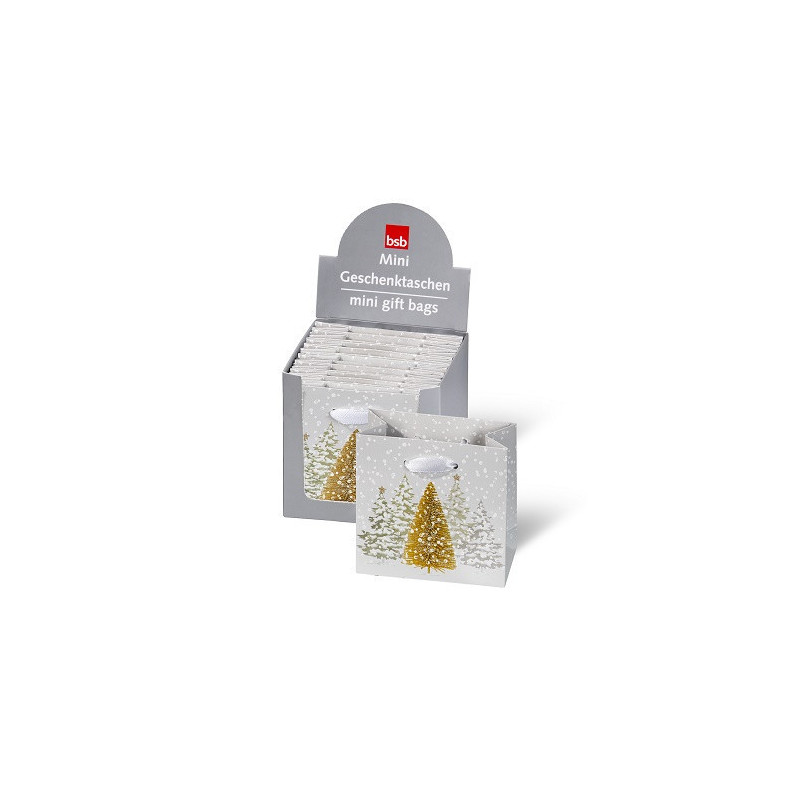 SACHET NOEL BSB 10X10X5CM WHITE SILENCE