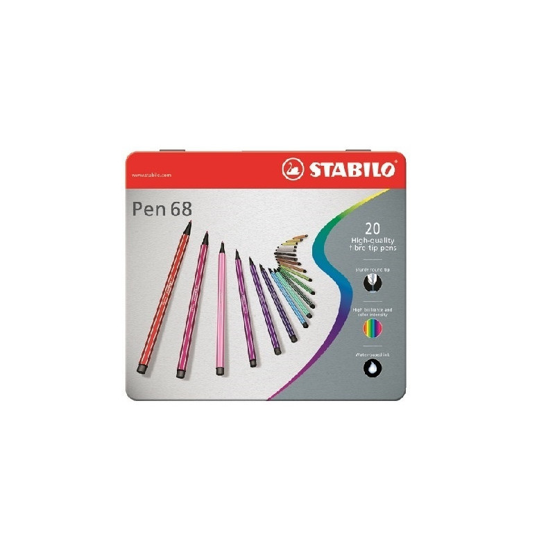 FEUTRE ECO.STABILO PEN METAL BTE 20PCS