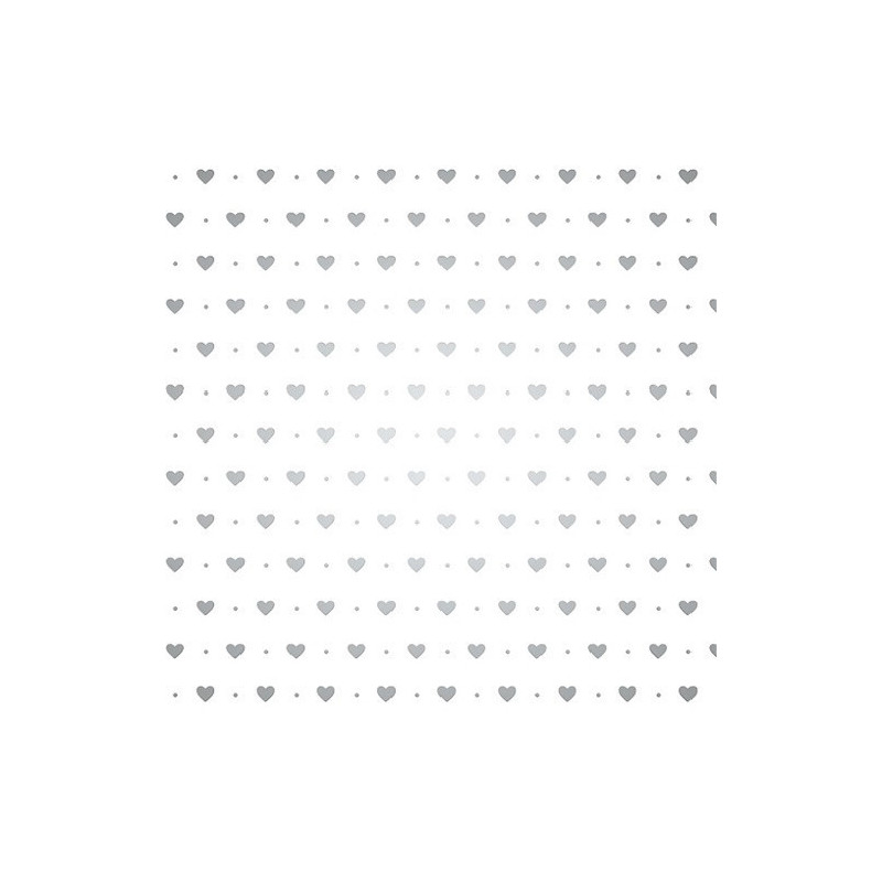 PAPIER CADEAU BSB METAL. COEURS