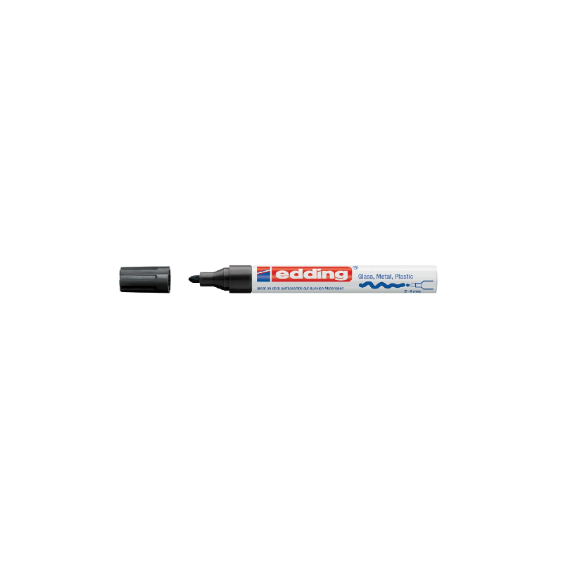 MARQUEUR LAQUEE EDDING 750Z 2-4MM NOIR ROND