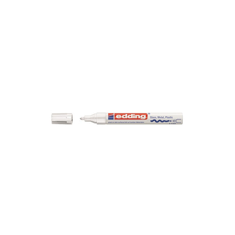 MARQUEUR LAQUEE EDDING 750W 2-4MM BLANC ROND