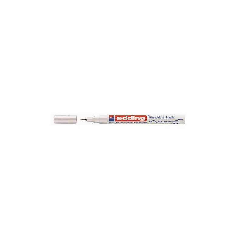 MARQUEUR LAQUEE EDDING 780 0,8MM BLANC POINTE RONDE