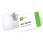 BADGE DURABLE 54X90MM AVEC CLIP+EPINGLE