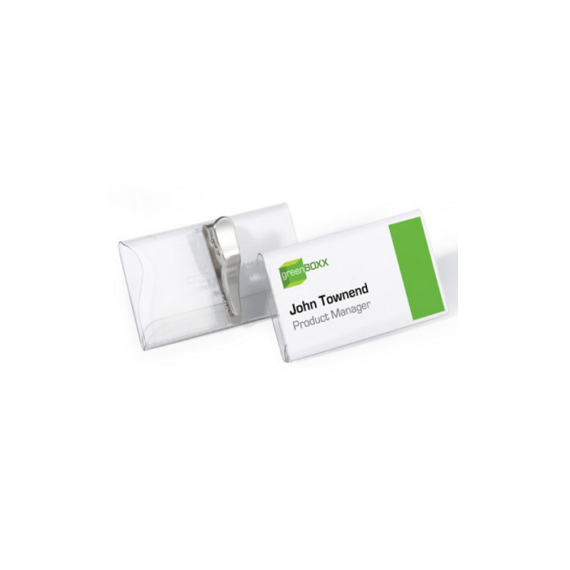 BADGE DURABLE 40X75MM AVEC CLIP