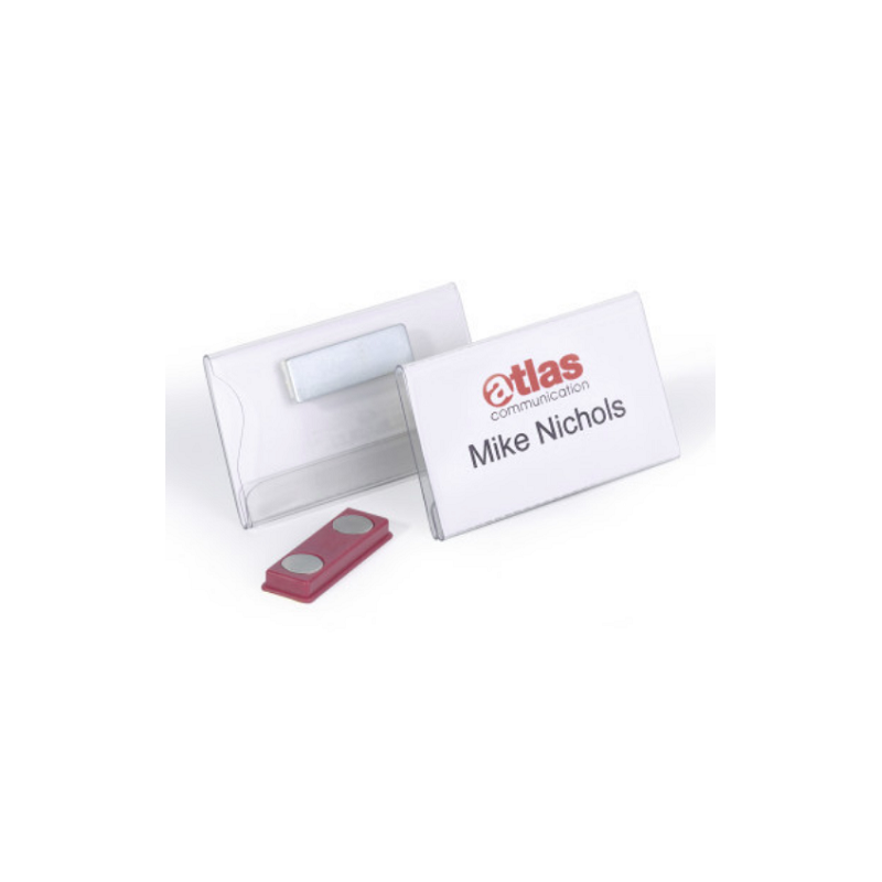 BADGE DURABLE 40X75MM AVEC AIMANT