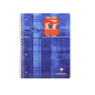 CAHIER CLAIREF. REL.INT. A4+ QUAD. 80FLS BLEU