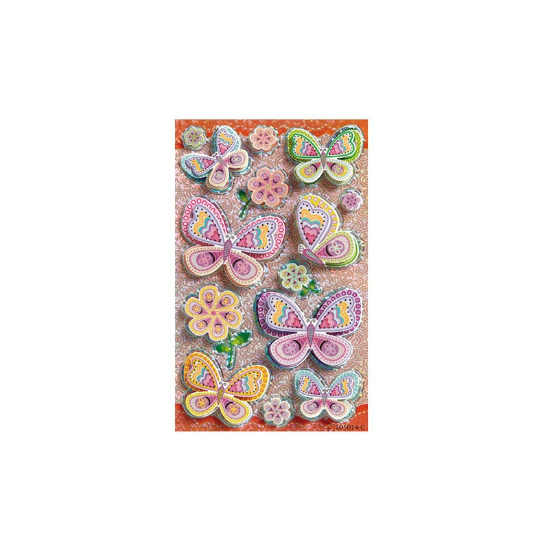 AUTOCOLLANT BSB CREATIVE-STICKER PAPILLONS