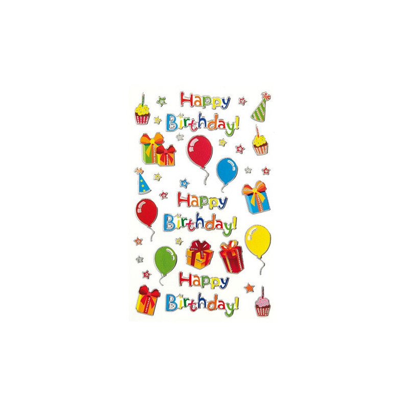 AUTOCOLLANT BSB CREATIVE-STICKER HAPPY BIRTHDAY