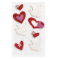 AUTOCOLLANT BSB CREATIVE-STICKER COEURS & OISEAUX
