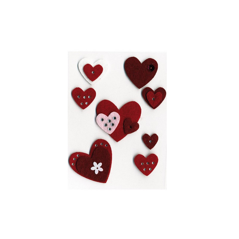 AUTOCOLLANT BSB CREATIVE-STICKER COEURS