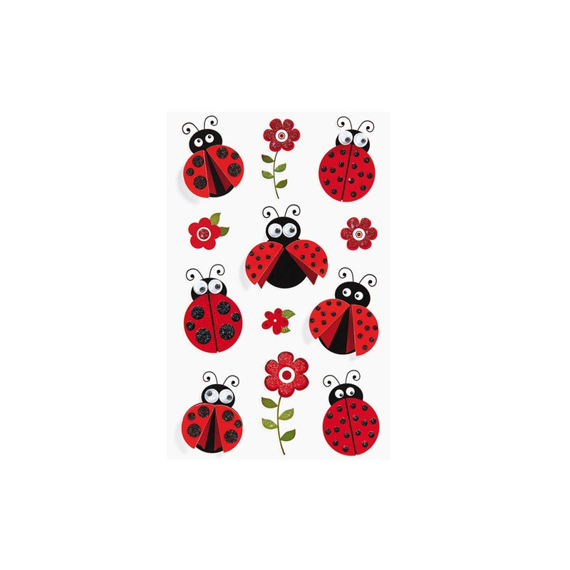 AUTOCOLLANT BSB MOVING-EYES-STICKER COCCINELLES