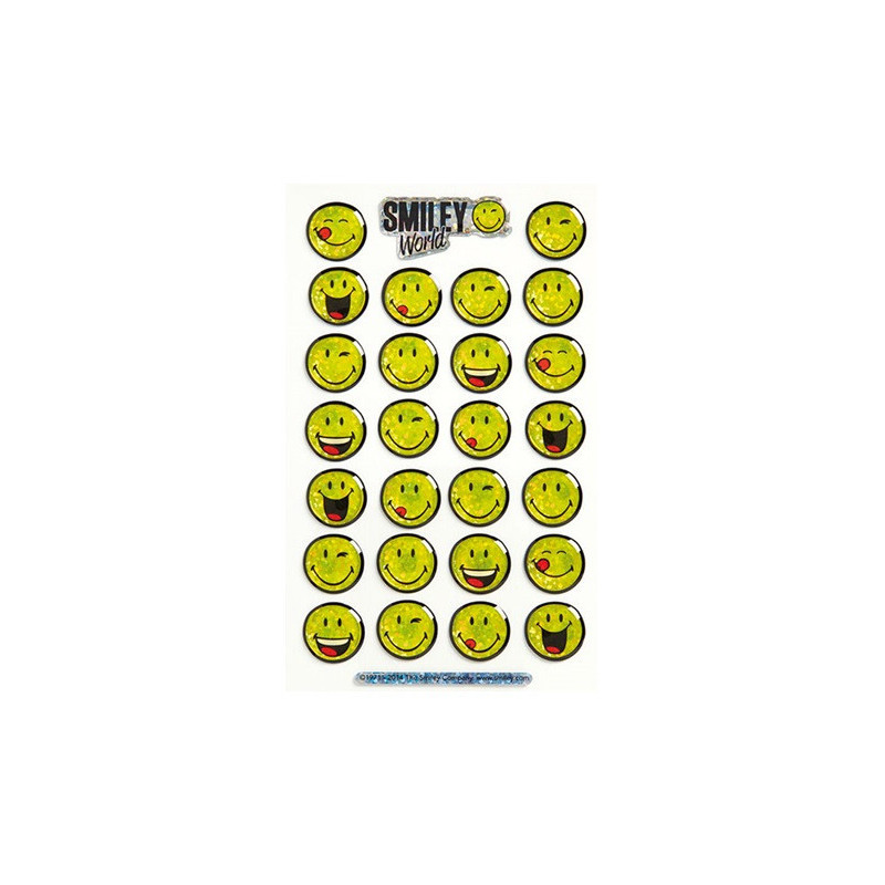 AUTOCOLLANT BSB CREATIVE-STICKER METALLIC-STONE SMILEY