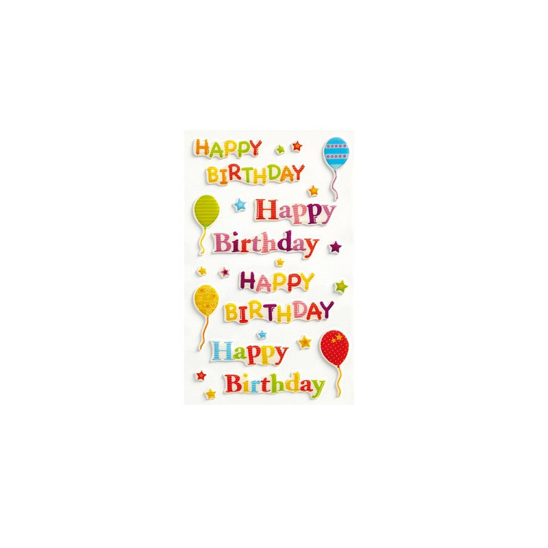 AUTOCOLLANT BSB CREATIVE-STICKER HAPPY BIRTHDAY