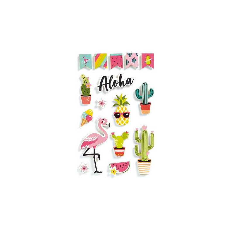 AUTOCOLLANT BSB CREATIVE-STICKER 3D CACTUS