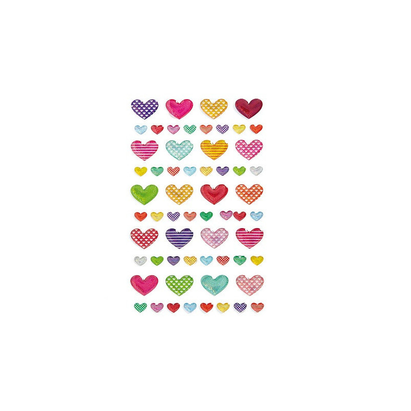 AUTOCOLLANT BSB CREATIVE-STICKER COEURS