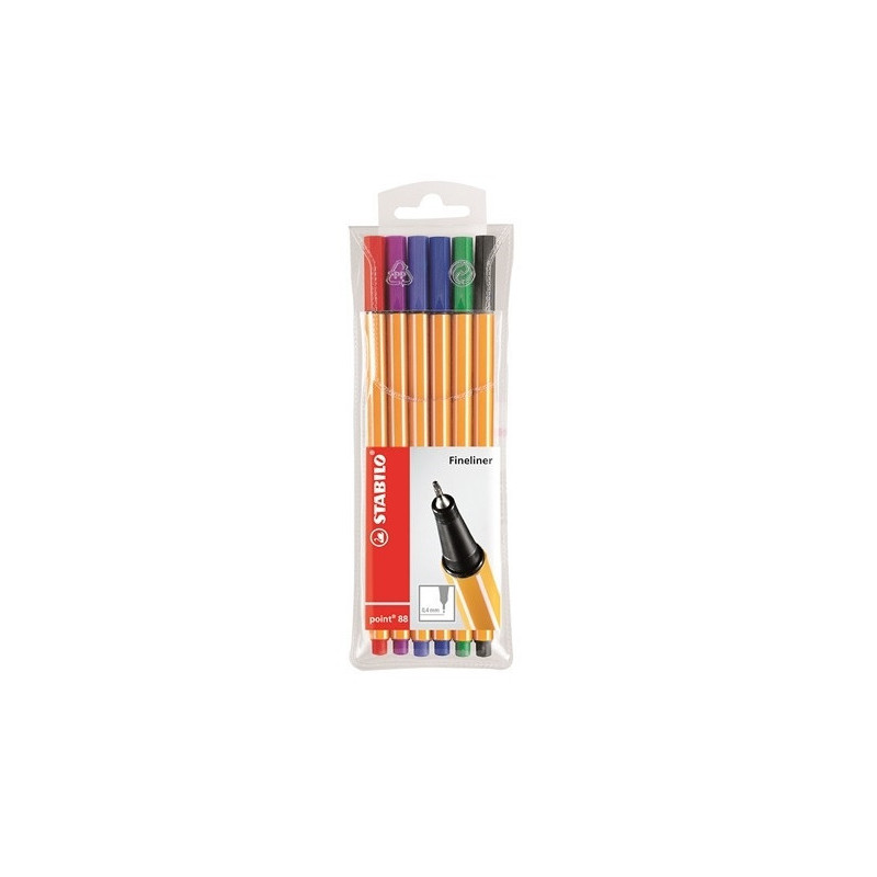 FINELINER STABILO POINT 6PCS