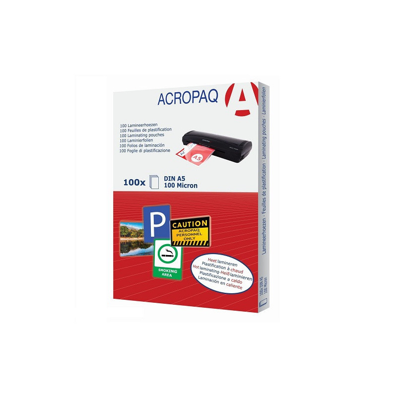 POCH. A LAMINER ACROPAQ 154X216(A5) 100µ 100PCS