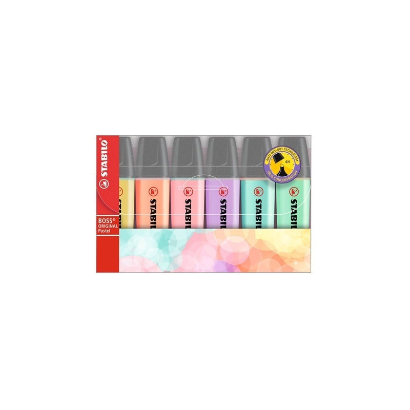 SURLIGNEUR STABILO BOSS 6PCS PASTEL