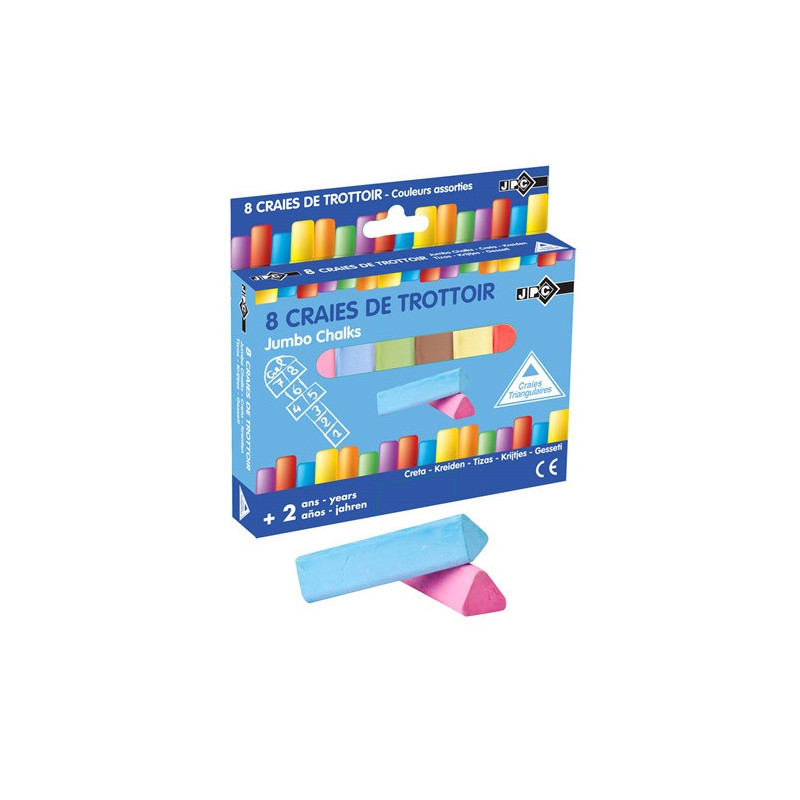 CRAIE TROTTOIR TRIANGULAIRE WONDAY ASS. 8PCS