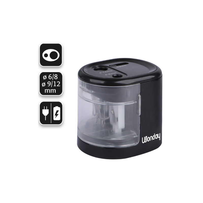 TAILLE-CRAYONS ELECTRIQUE WONDAY Ø 6-12MM