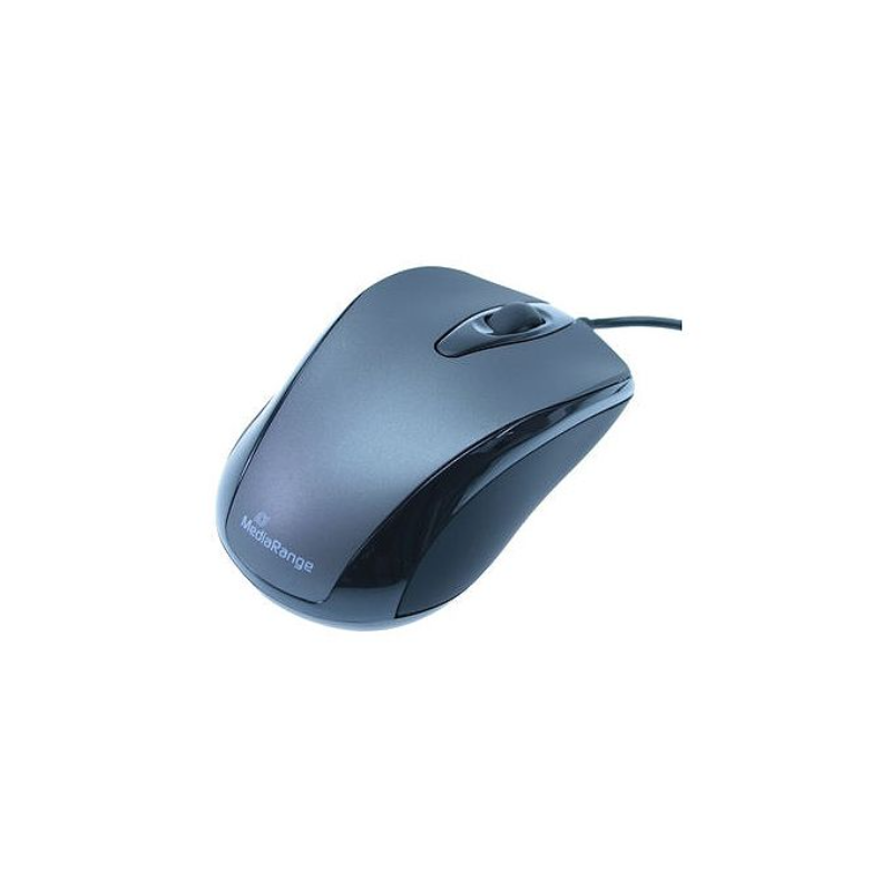 SOURIS MEDIARANGE 3 BOUTONS NOIR/GRIS