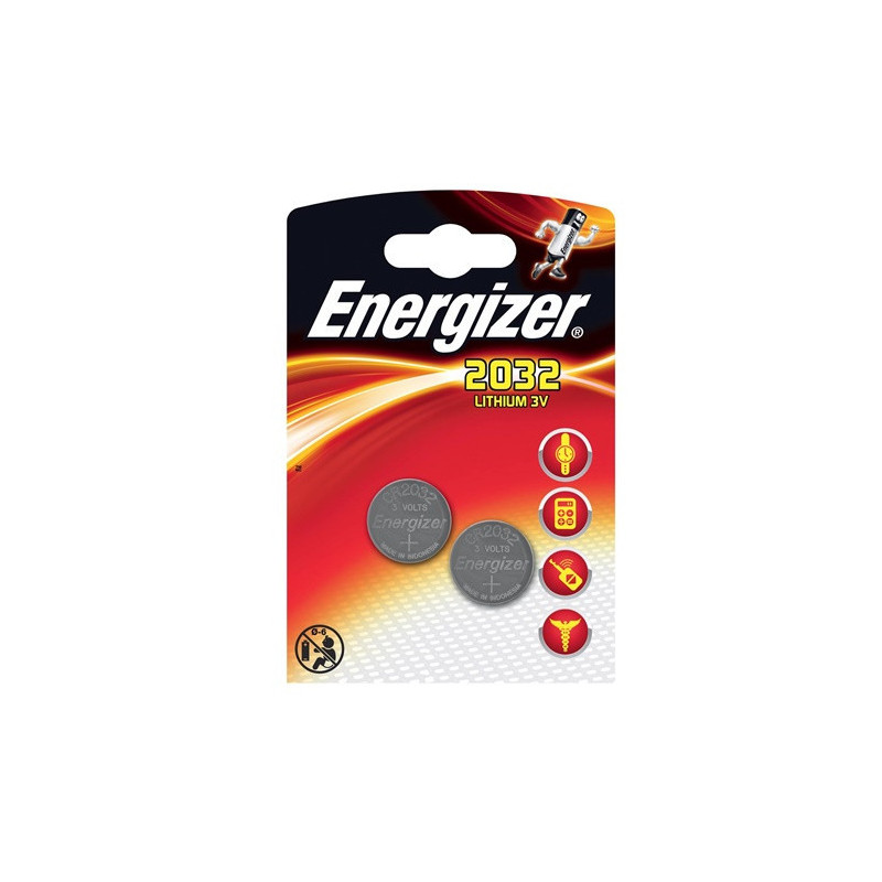 PILE BOUTON ENERGIZER Ø 20,0x3,2MM 3,0V. (ECR2032/CR2032/SB-T51) 2PCS