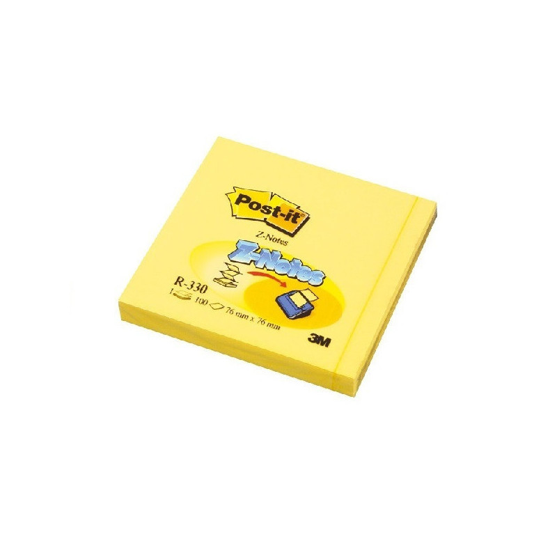 NOTES ADHES. 76X76MM POST-IT Z-NOT. JAUNE